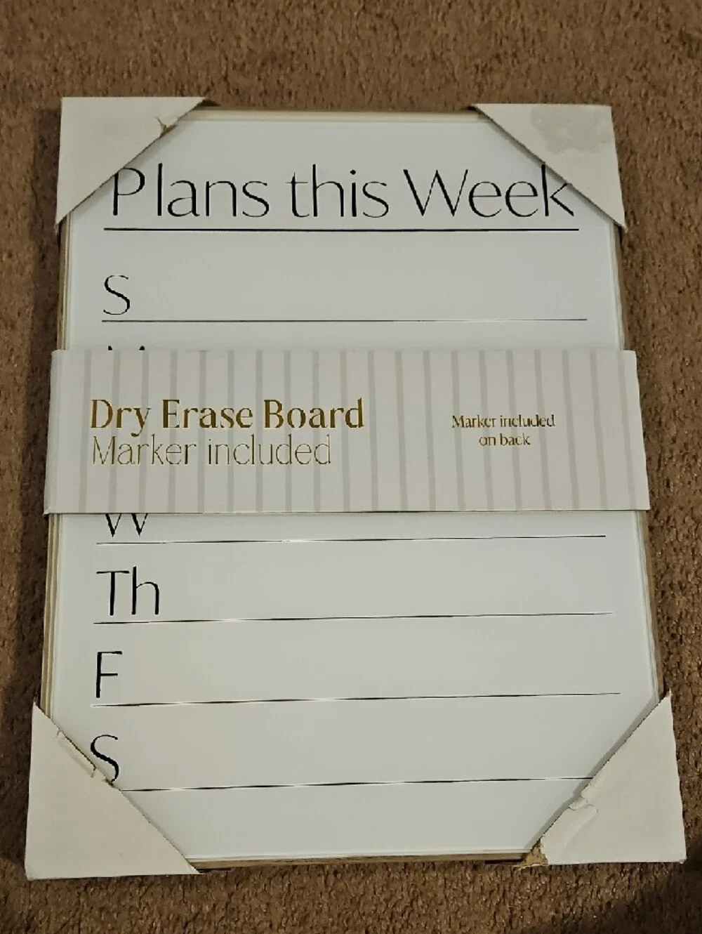 Weekly Dry Erase Planner Board